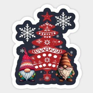 Nordic Gnomes Christmas Sticker